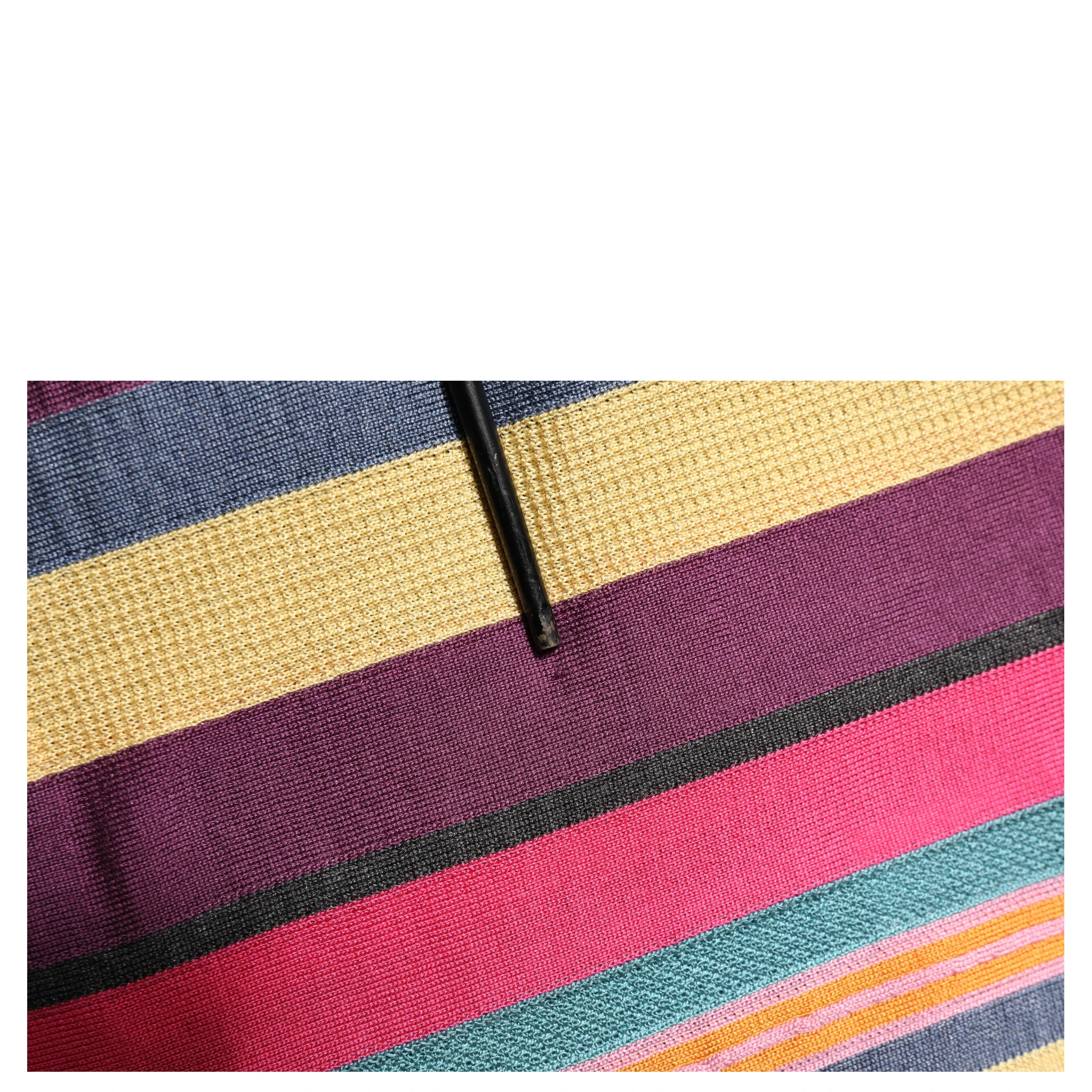 Multicolor Stripes Collared Men Polo T-shirt