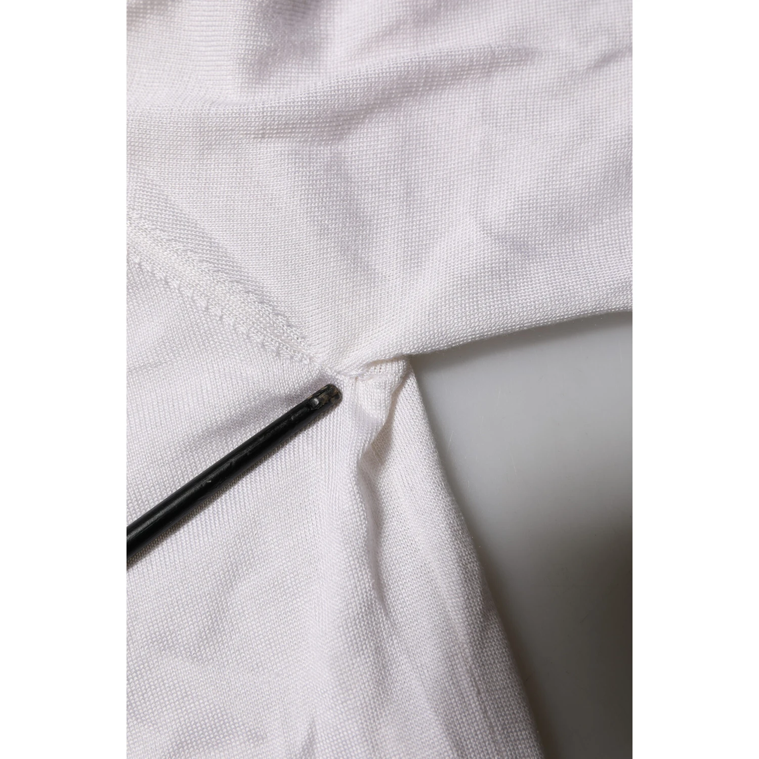 White Silk Short Sleeves Men Henley T-shirt
