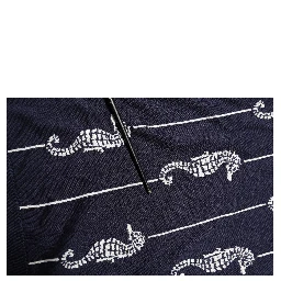 Dark Blue Sea Horse Collared Polo T-shirt