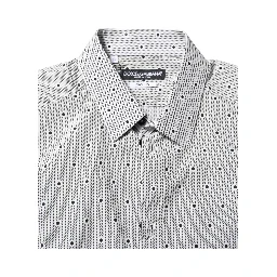 Gray Dotted Semi Fitted GOLD Men Formal Shirt