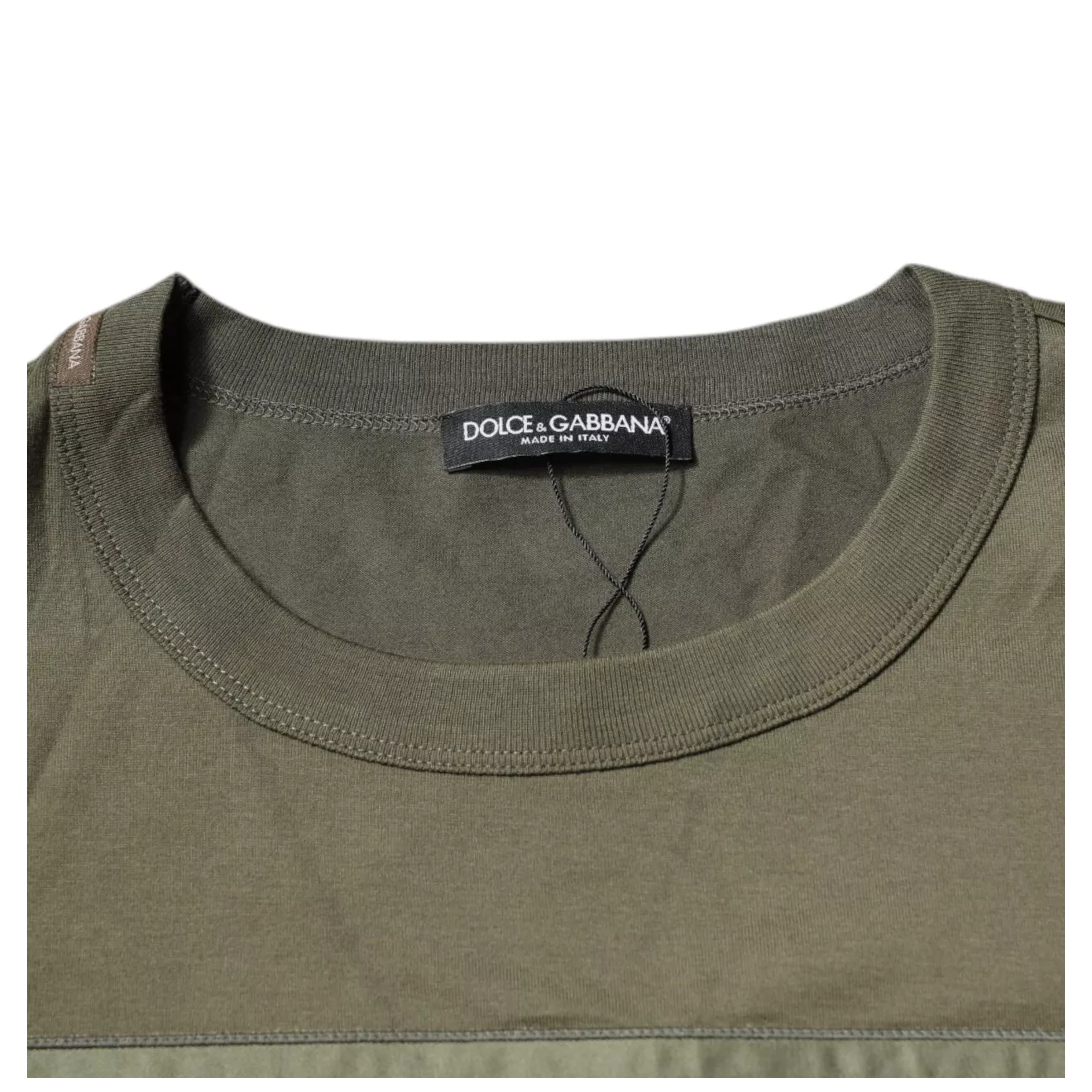 Army Green DG Love Cotton Crew Neck T-shirt