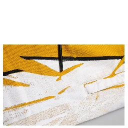 Yellow Cotton Printed Sweatpants Jogger Pants