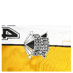 Yellow Cotton Casual Sweatpants Jogger Pants