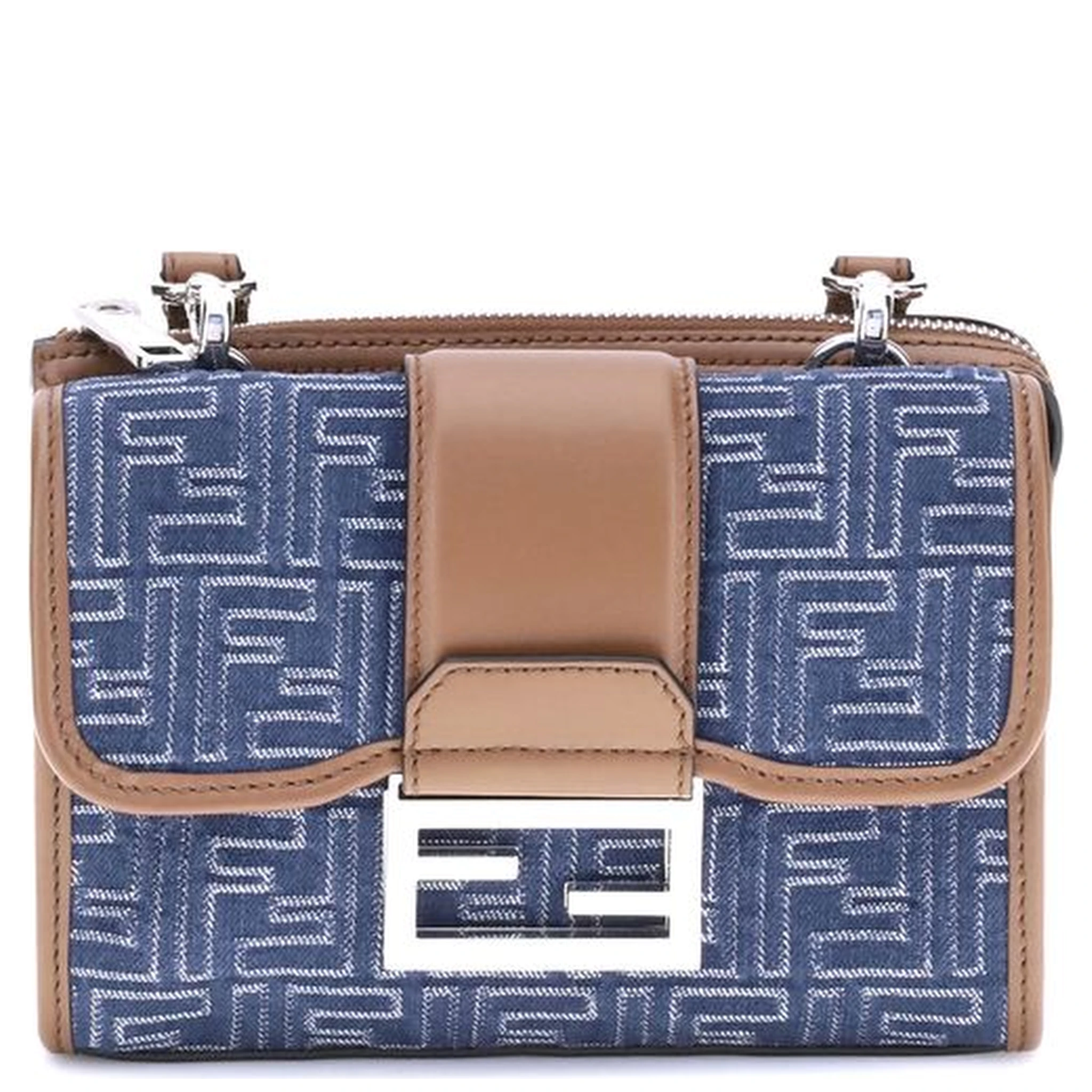 حقيبة كتف من القطن الأزرق