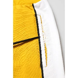 Yellow Cotton Logo Jogger Sweatpants Pants