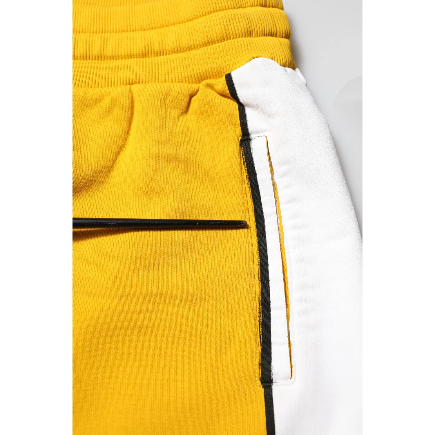 Yellow Cotton Printed Sweatpants Jogger Pants
