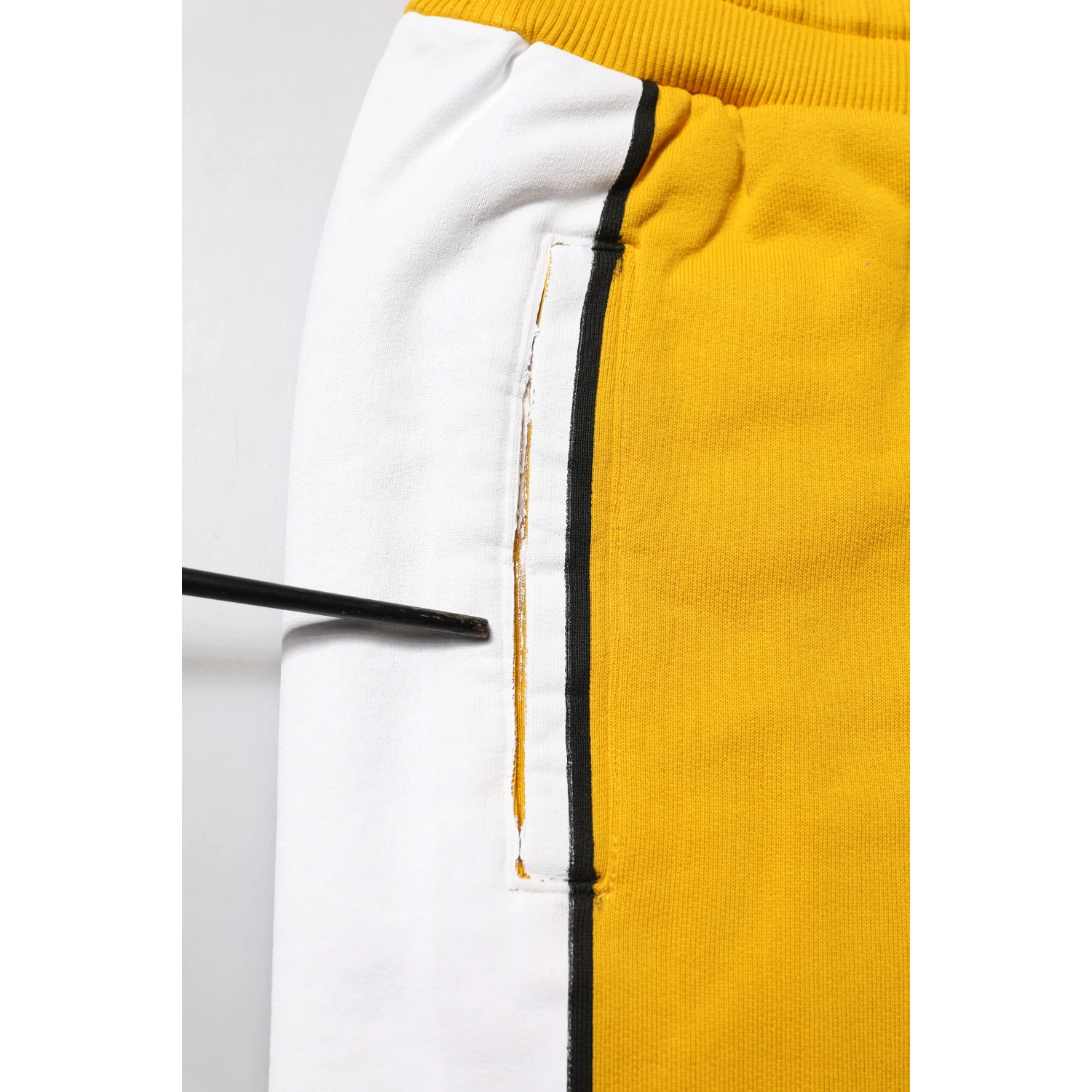 Yellow Cotton Logo Sweatpants Jogger Pants