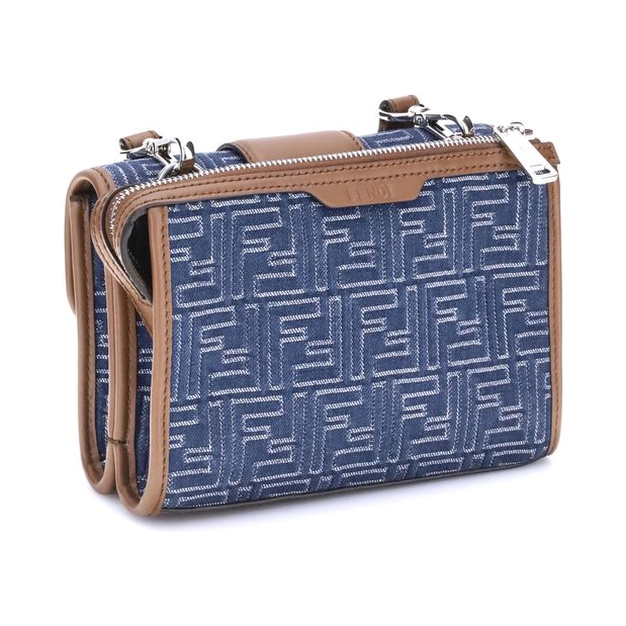 حقيبة كتف من القطن الأزرق