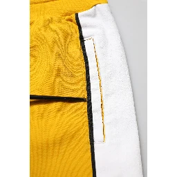 Yellow Cotton Logo Sweatpants Jogger Pants