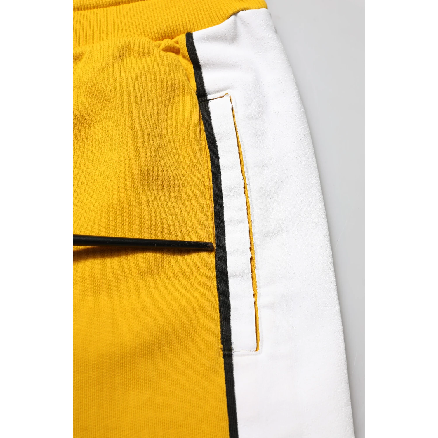Yellow Cotton Logo Sweatpants Jogger Pants