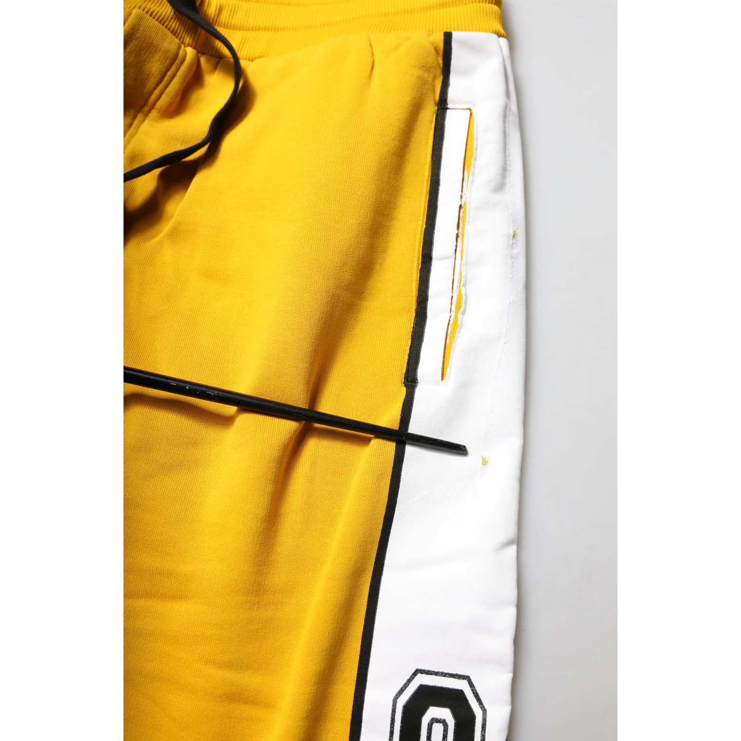 Yellow Cotton Print Jogger Sweatpants Pants