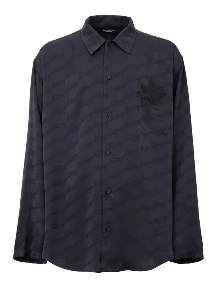 Gray Viscose Dress Shirt