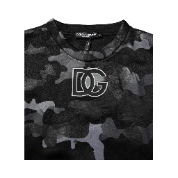 Black Camouflage Pullover Sweatshirt Sweater
