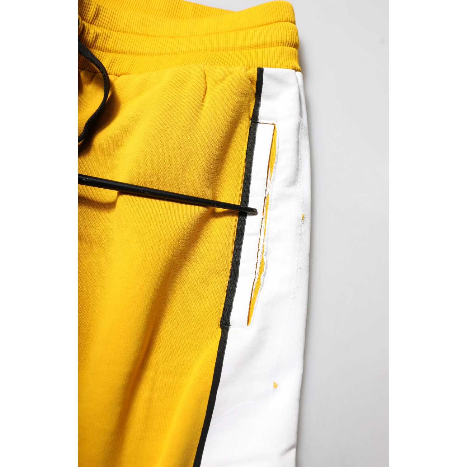 Yellow Cotton Print Jogger Sweatpants Pants