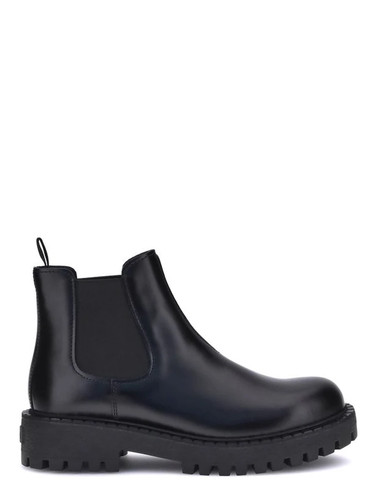 Black Calf Leather Bos Taurus Chelsea Boots