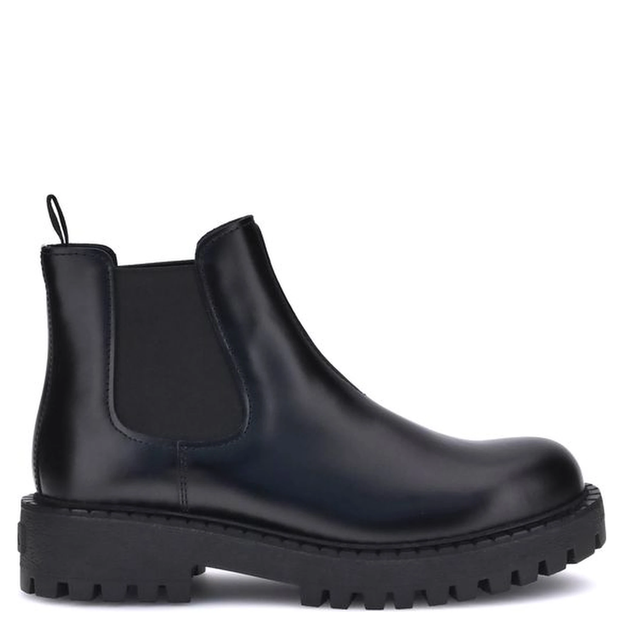 Black Calf Leather Bos Taurus Chelsea Boots