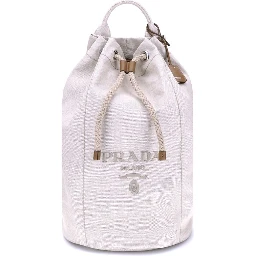 White Cotton Backet Bag