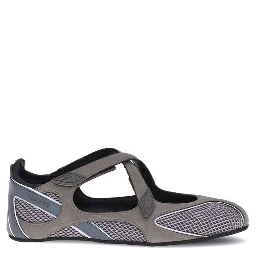 Gray Polyethylene Ballet Flats