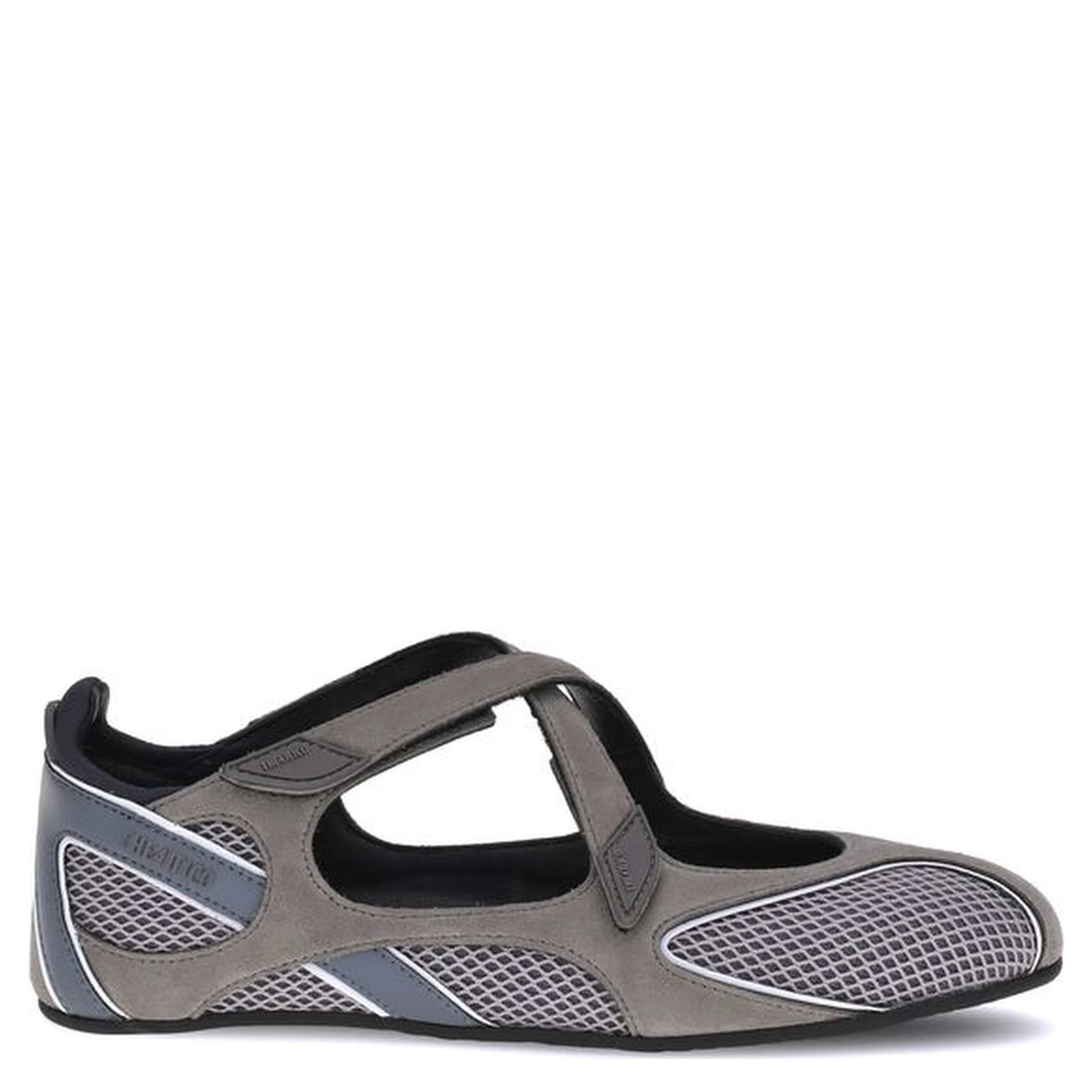 Gray Polyethylene Ballet Flats