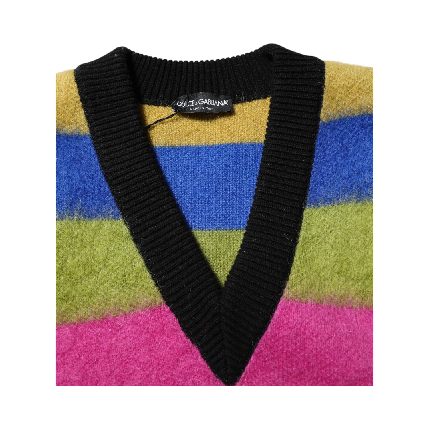 Multicolor Glitch Design Pullover Sweater