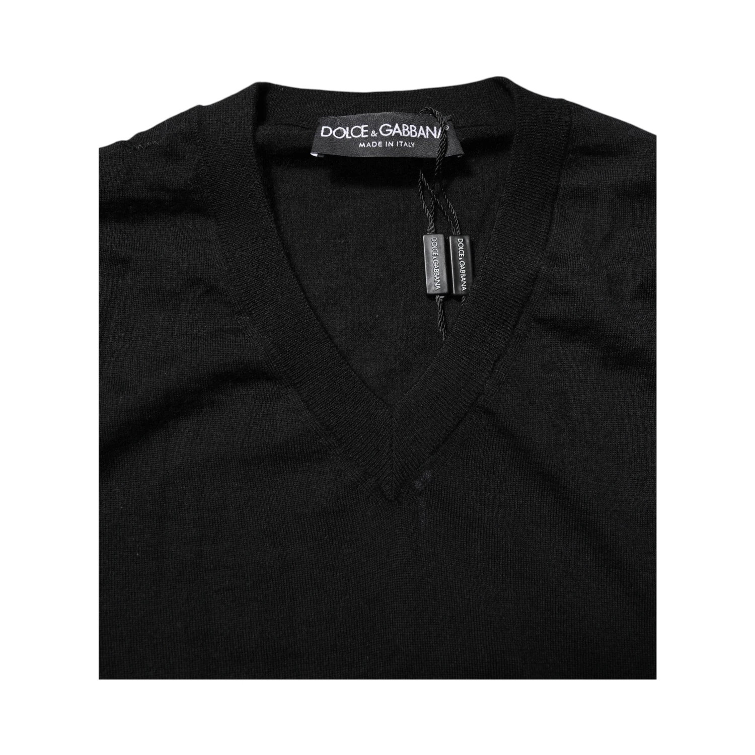 Black Cashmere Crewneck Men Pullover Sweater