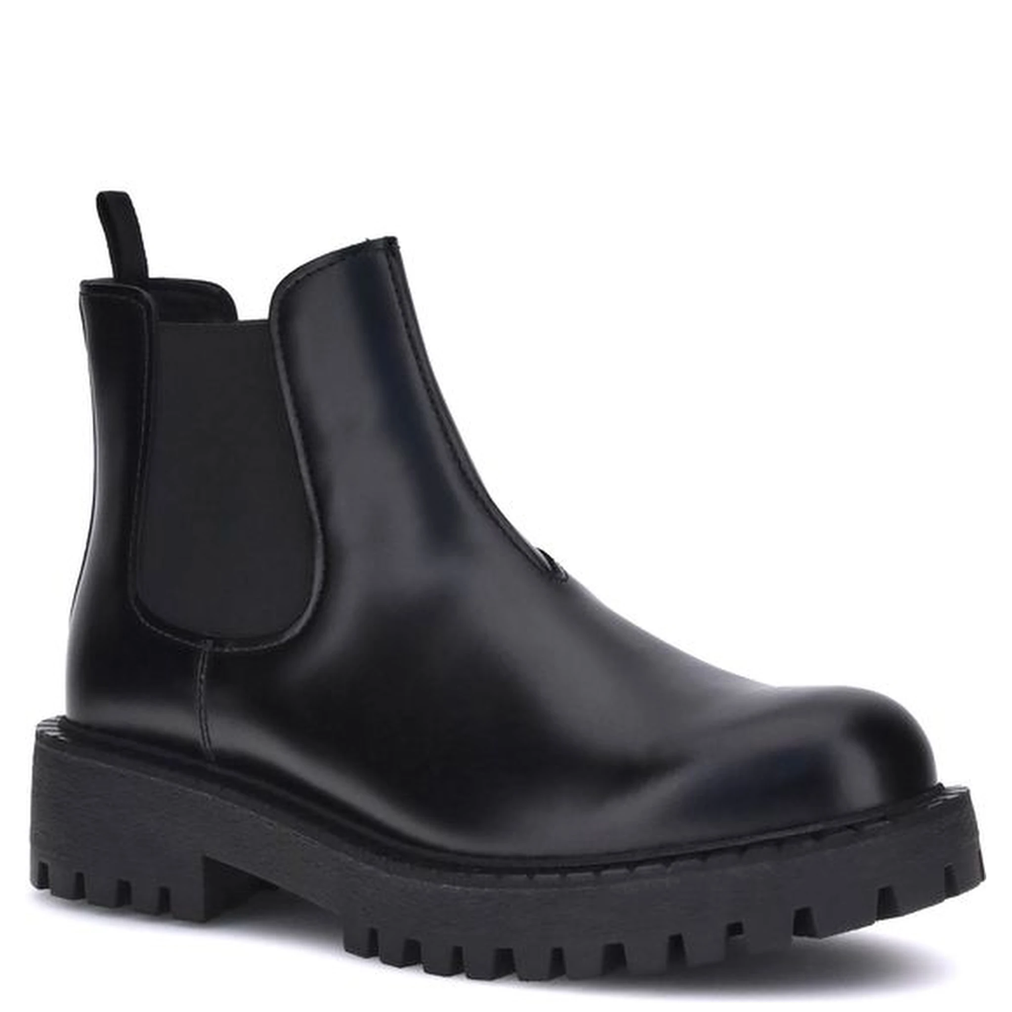 Black Calf Leather Bos Taurus Chelsea Boots