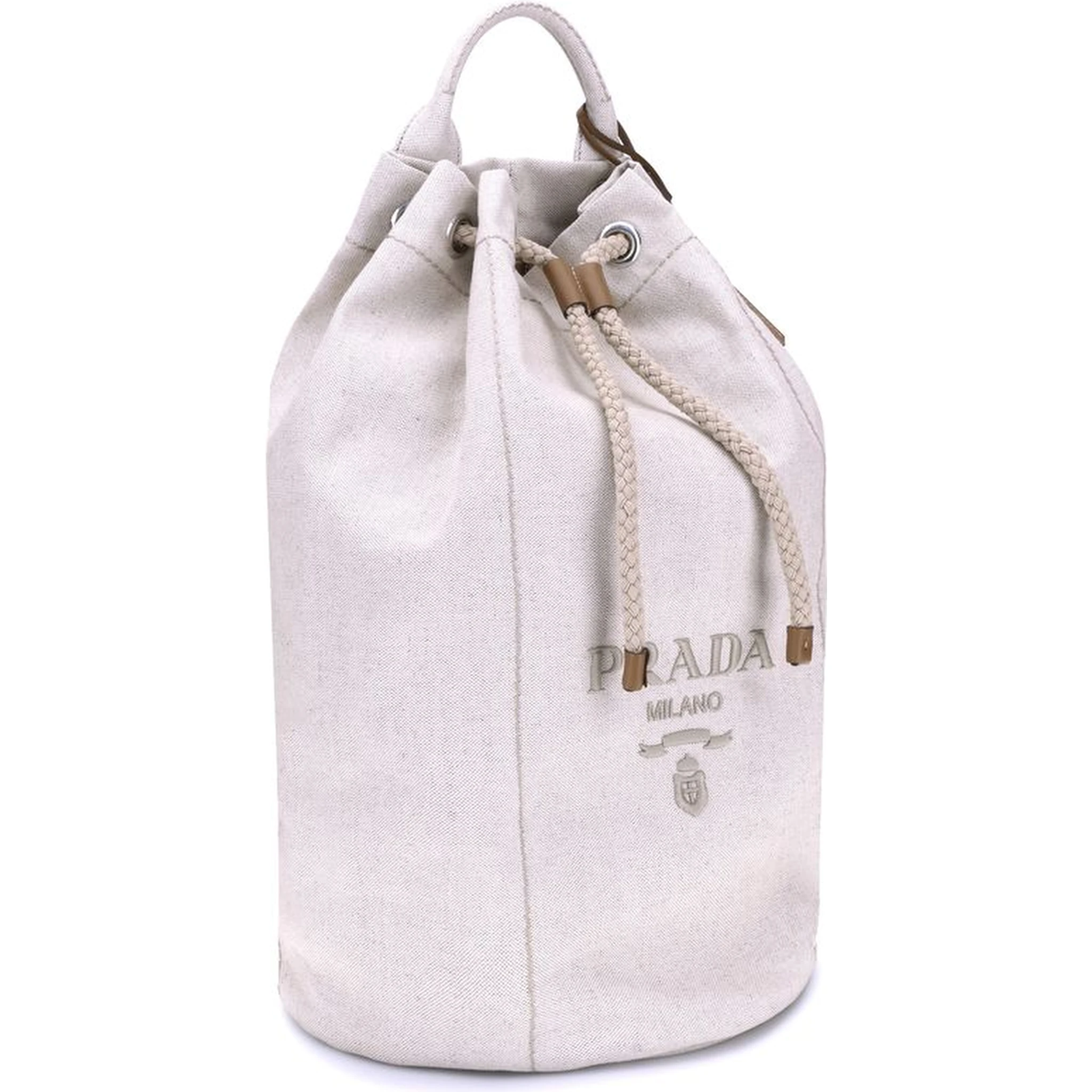 White Cotton Backet Bag