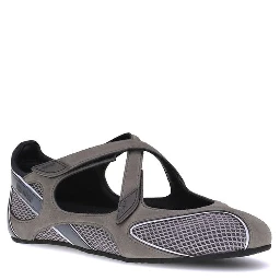 Gray Polyethylene Ballet Flats