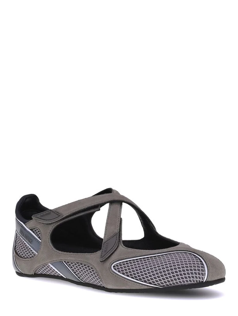 Gray Polyethylene Ballet Flats