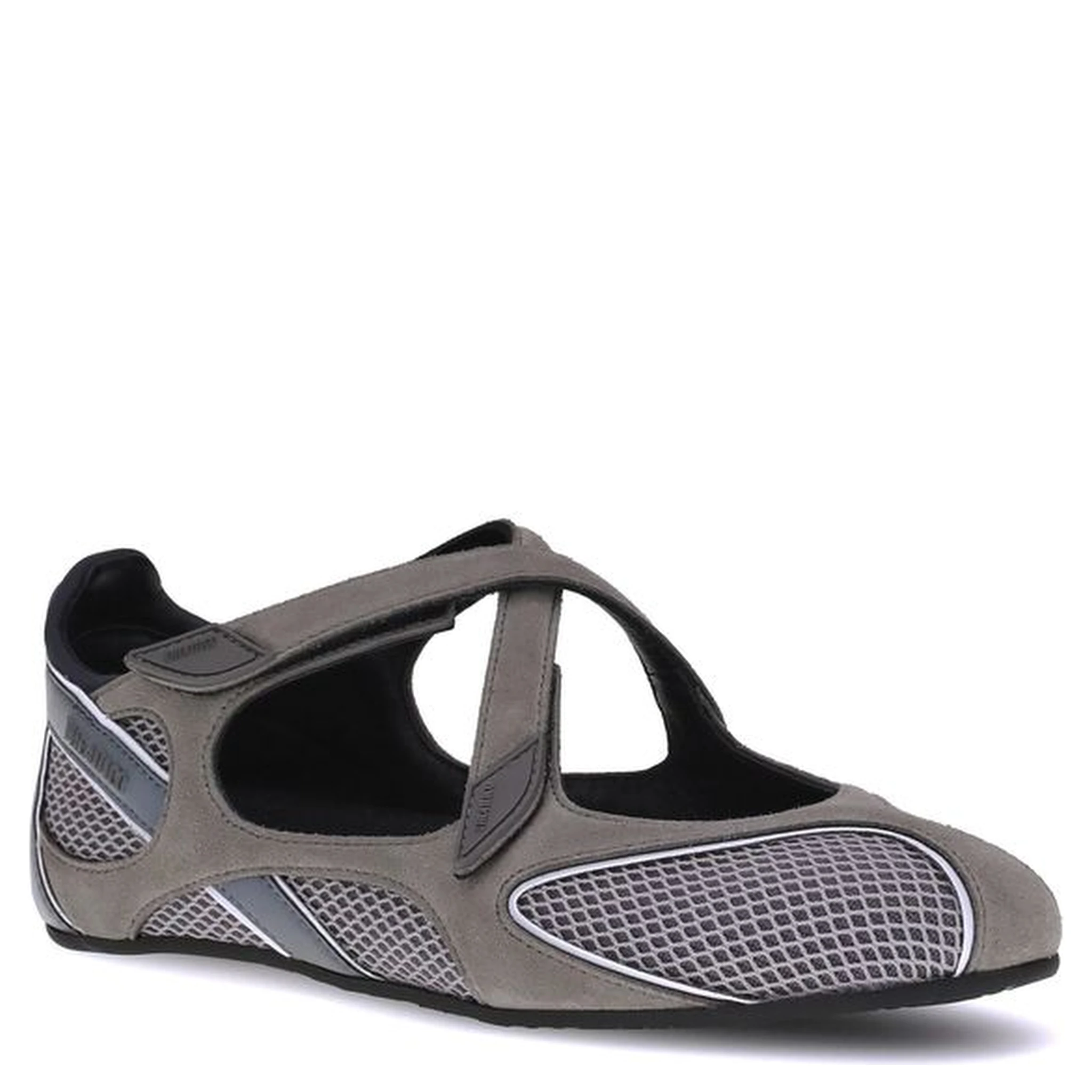 Gray Polyethylene Ballet Flats