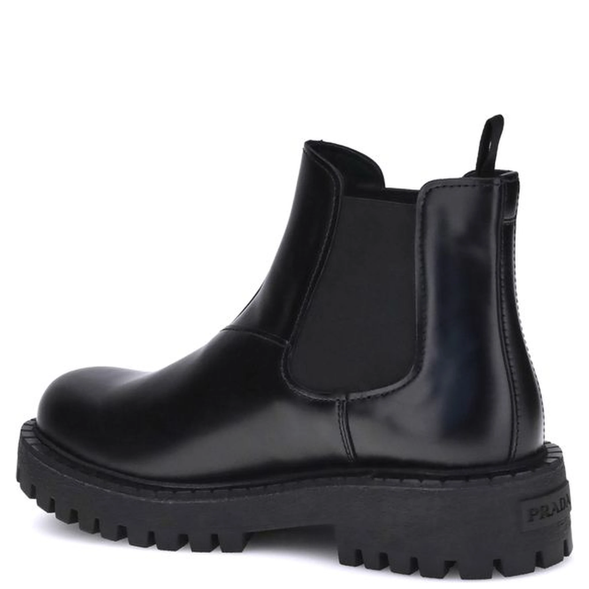 Black Calf Leather Bos Taurus Chelsea Boots