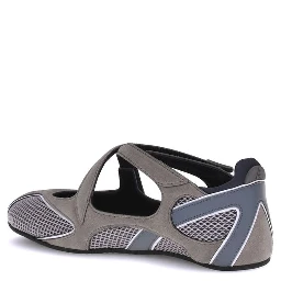 Gray Polyethylene Ballet Flats