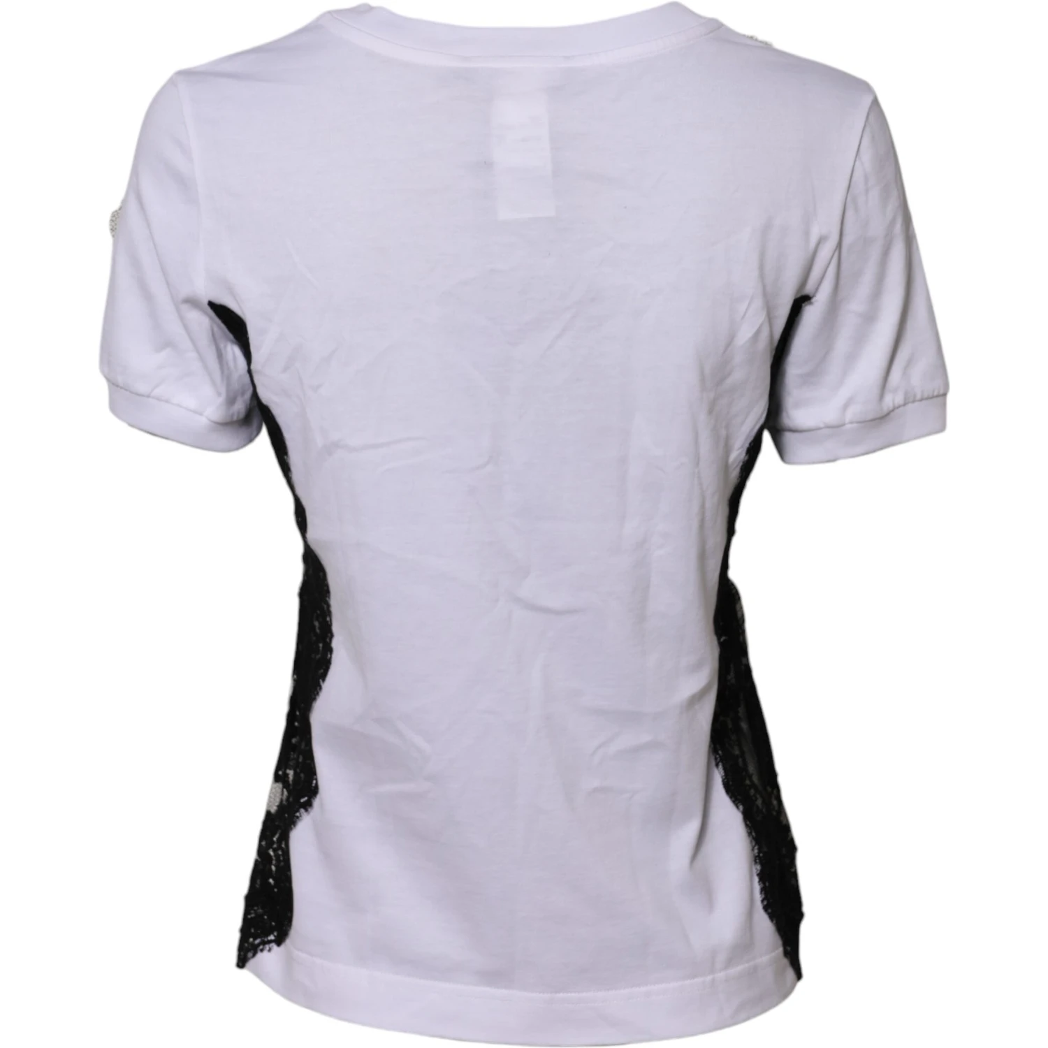 White Floral Lace DG Detailing Top T-shirt