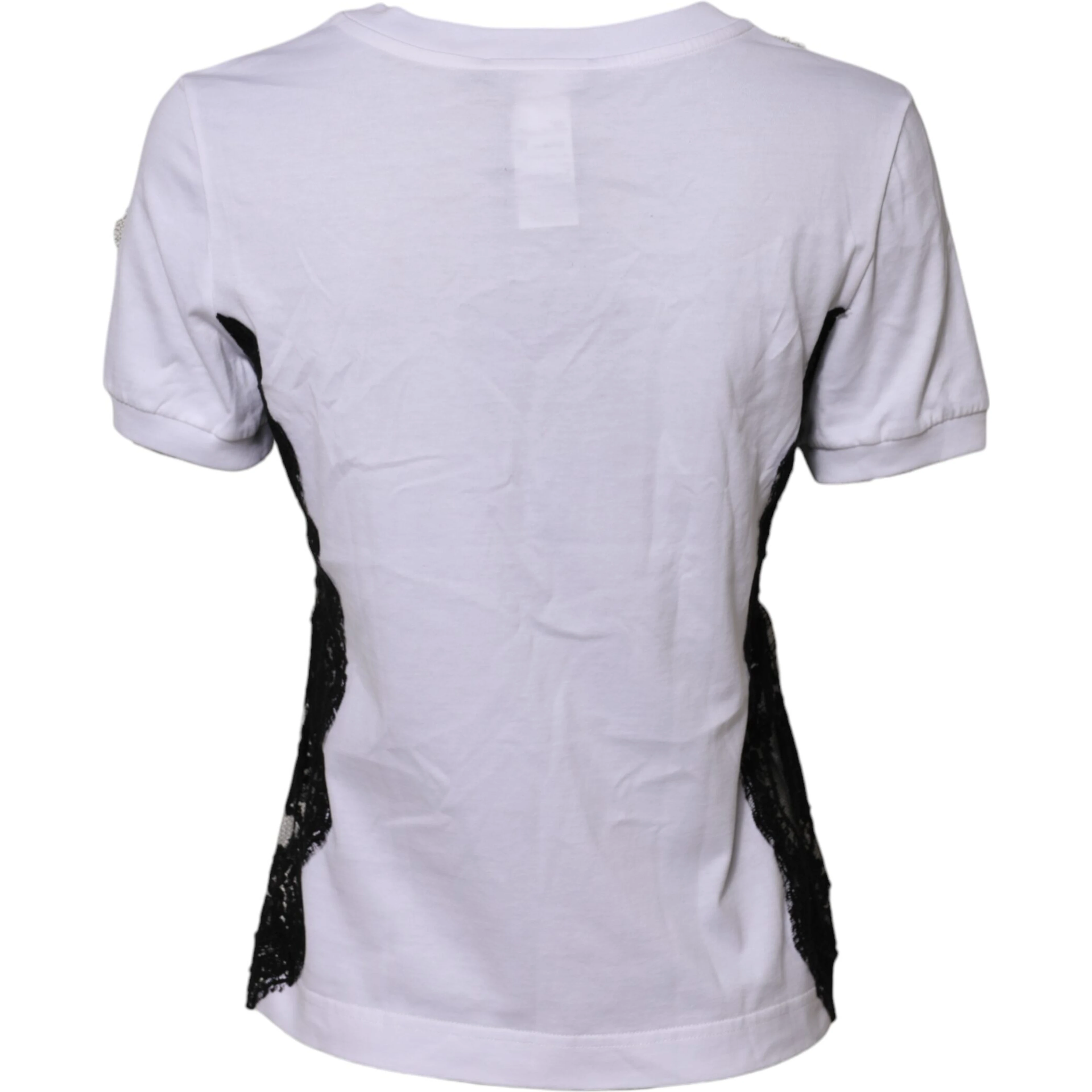 White Floral Lace DG Detailing Top T-shirt