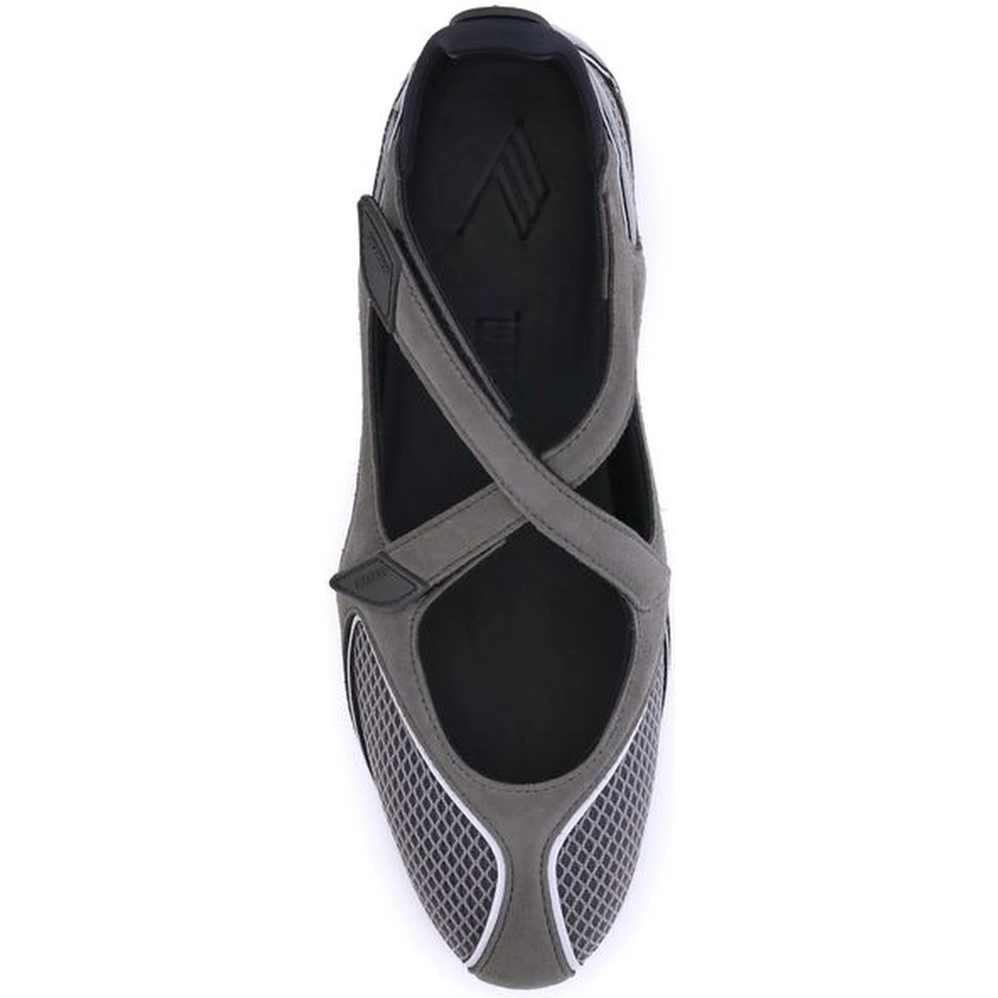 Gray Polyethylene Ballet Flats