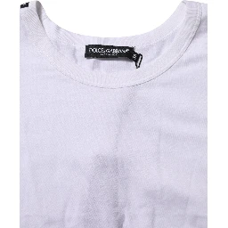 White Cotton Short Sleeves Cropped T-shirt