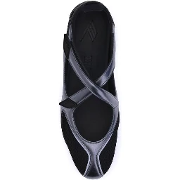 Black Polyethylene Ballet Flats
