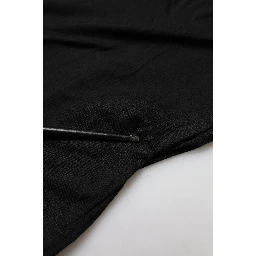 Black Cotton Short Sleeves Round Neck T-shirt