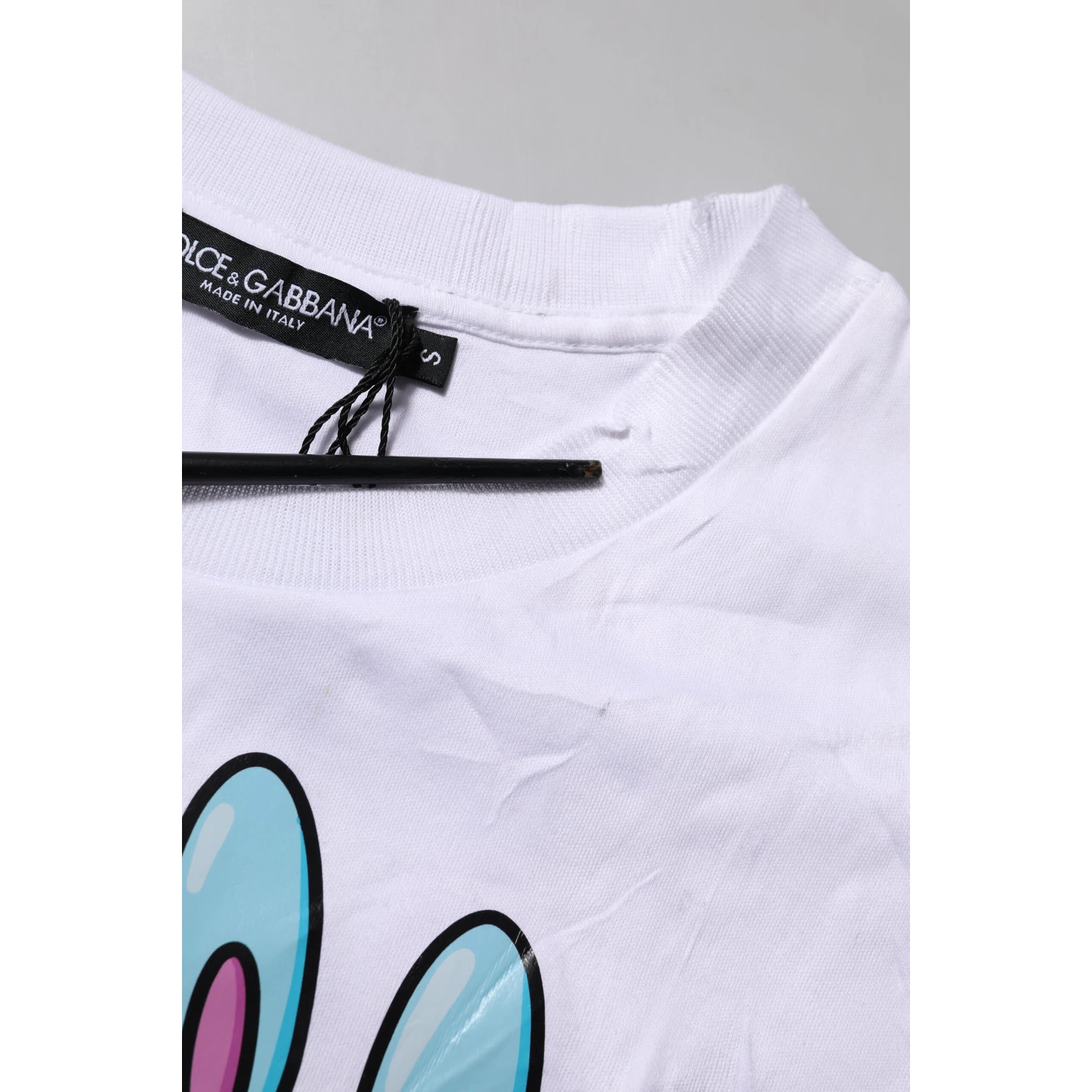 White Cotton Graphic Print Crew Neck T-shirt