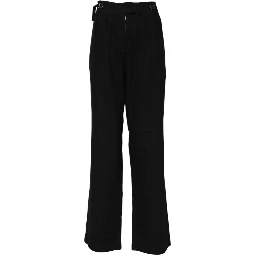 Black Straight Fit High Waist Pants