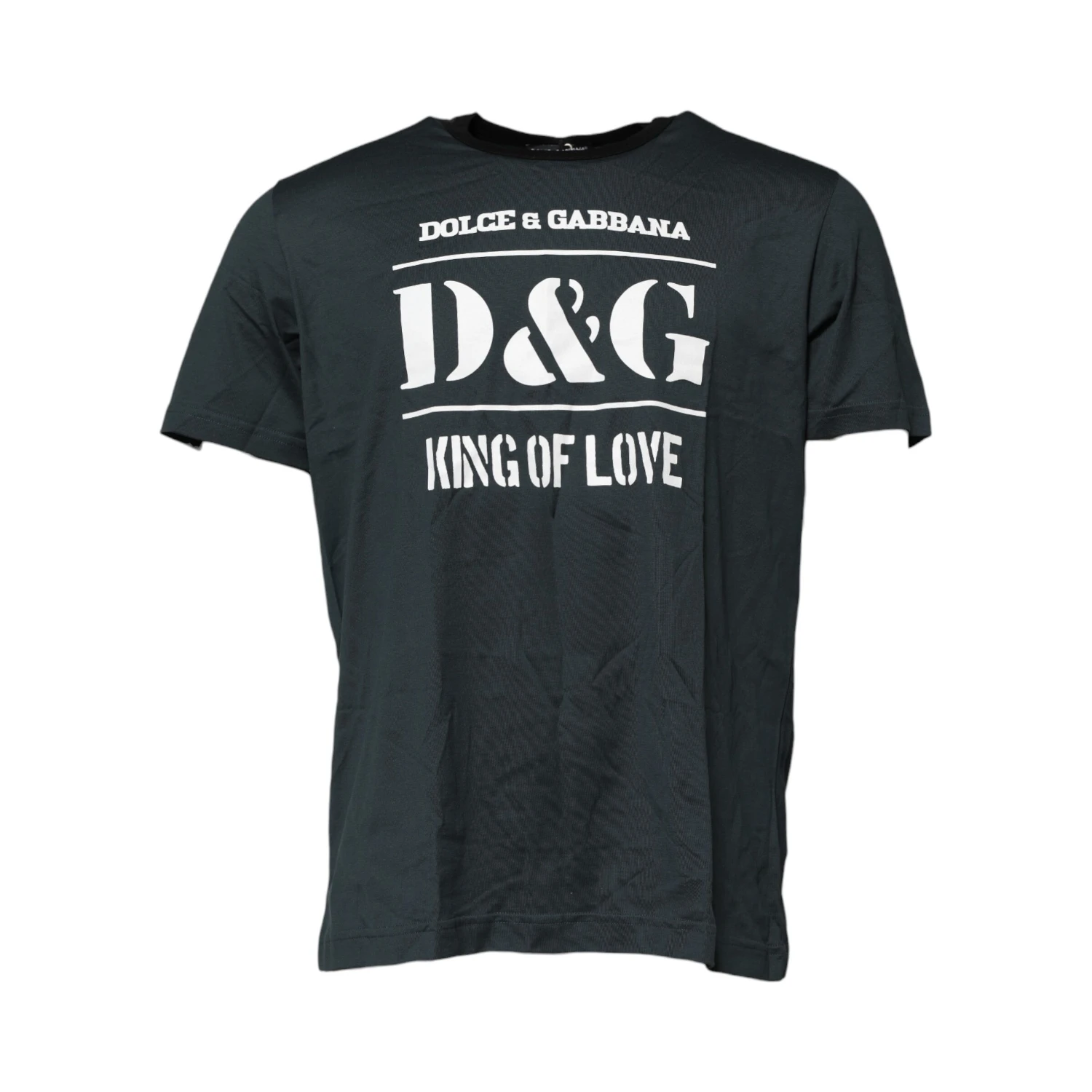 Black Cotton Printed Short Sleeves T-shirt