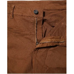 Brown High Waisted Flared Cut Pants