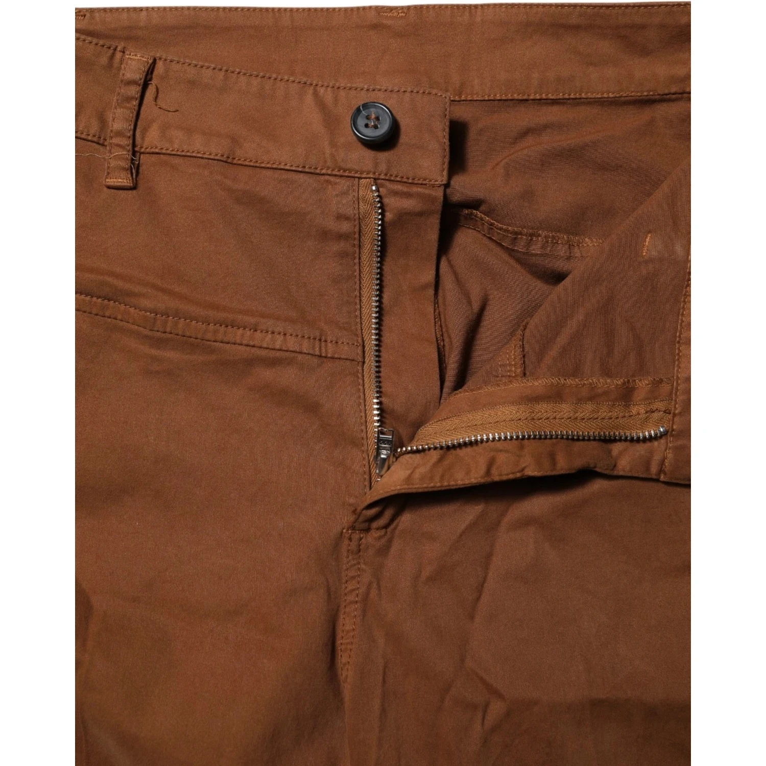 Brown High Waisted Flared Cut Pants