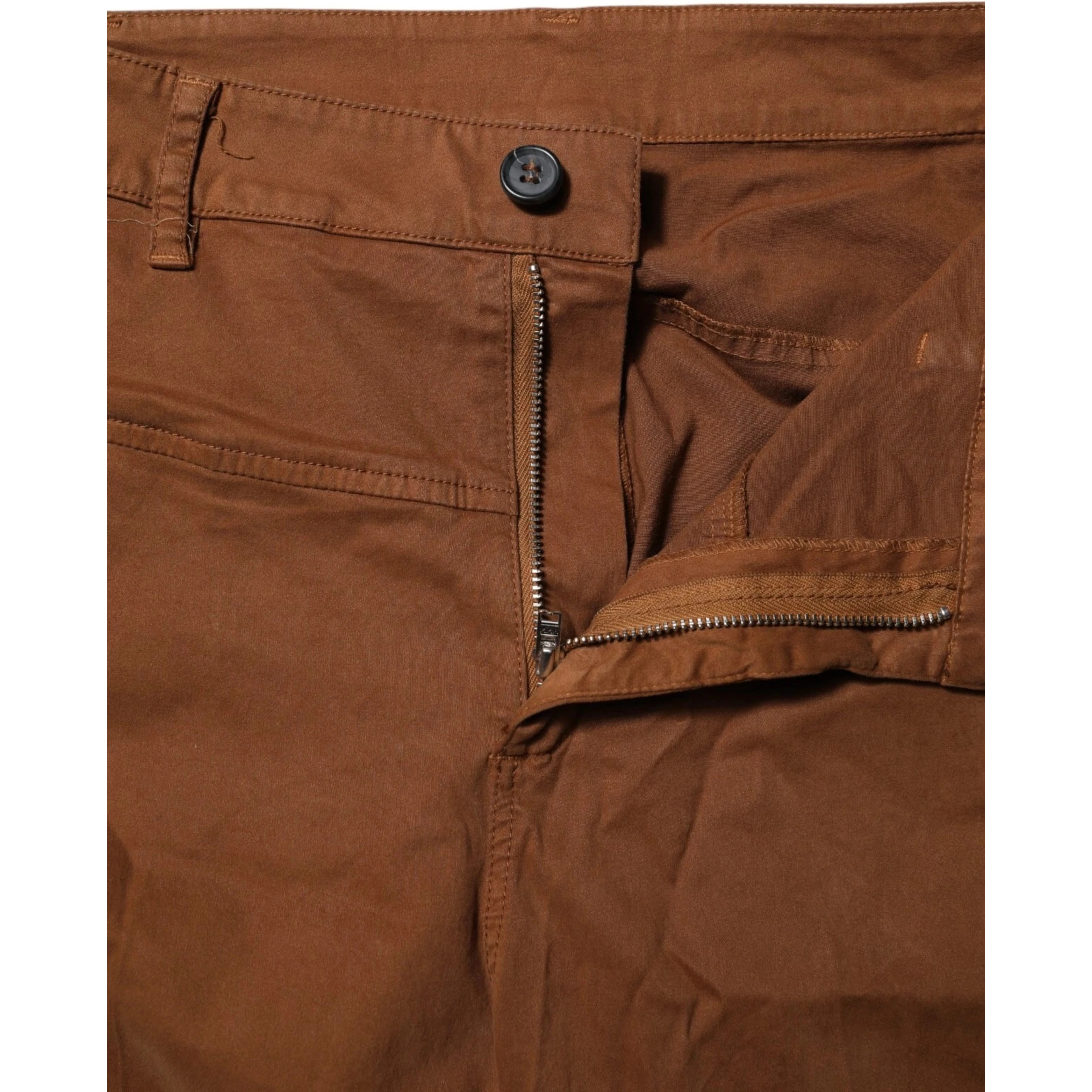 Brown High Waisted Flared Cut Pants