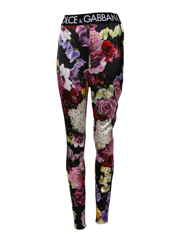 Multicolor Floral Legging Stretch Waist Pants alternative