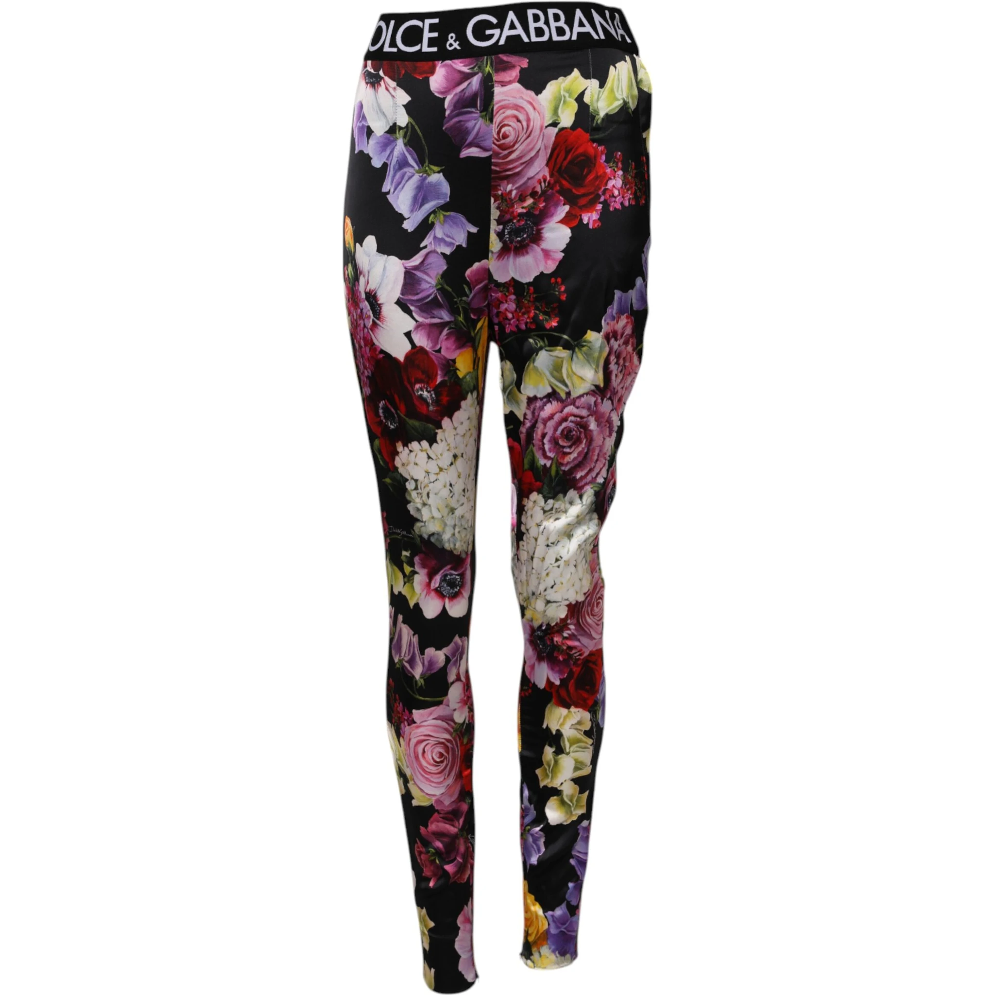 Multicolor Floral Legging Stretch Waist Pants