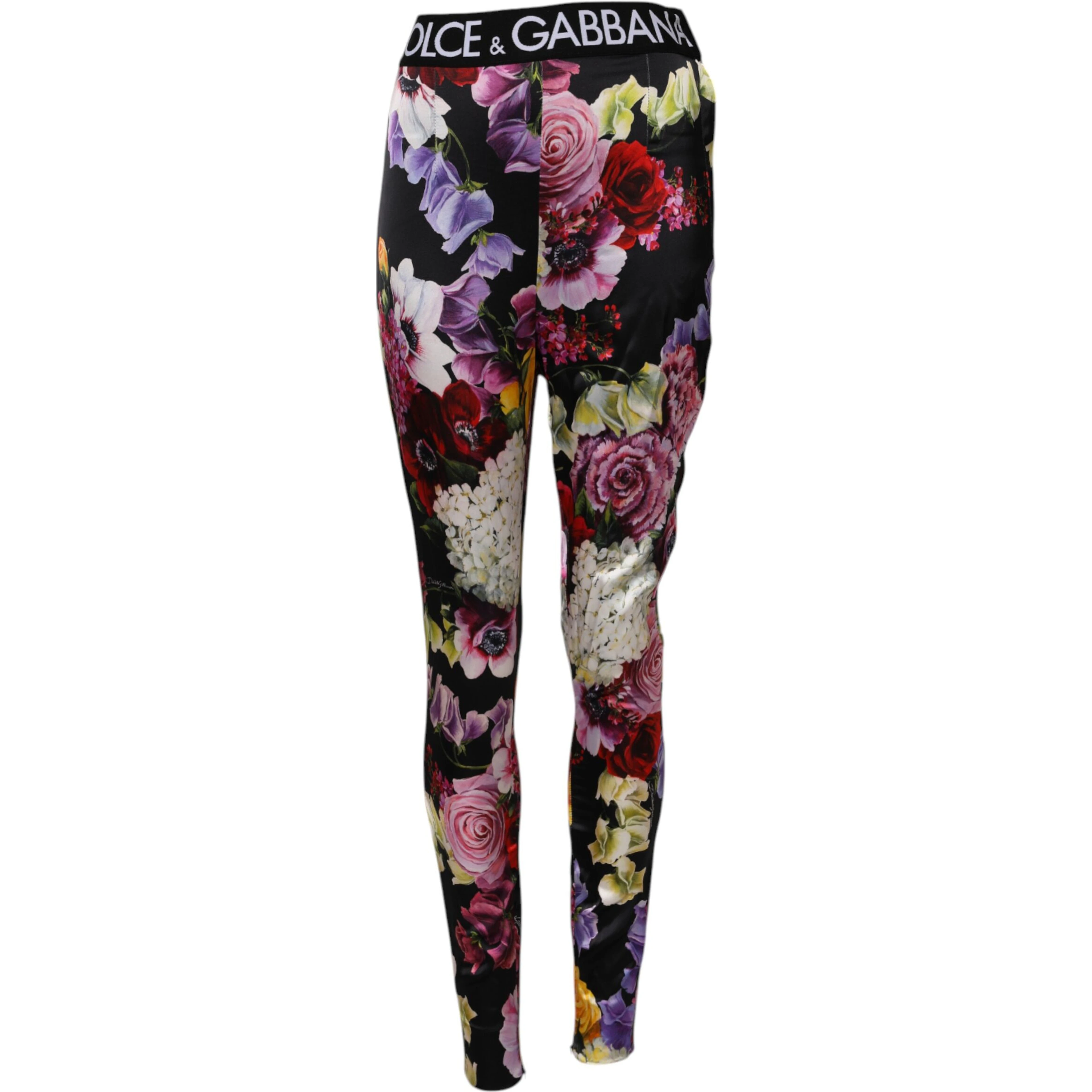 Multicolor Floral Legging Stretch Waist Pants