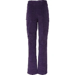 Purple High Waisted Flared Pants