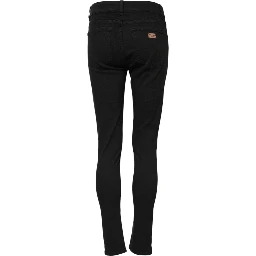 Black Cotton Stretch Slim Fit Denim Jeans