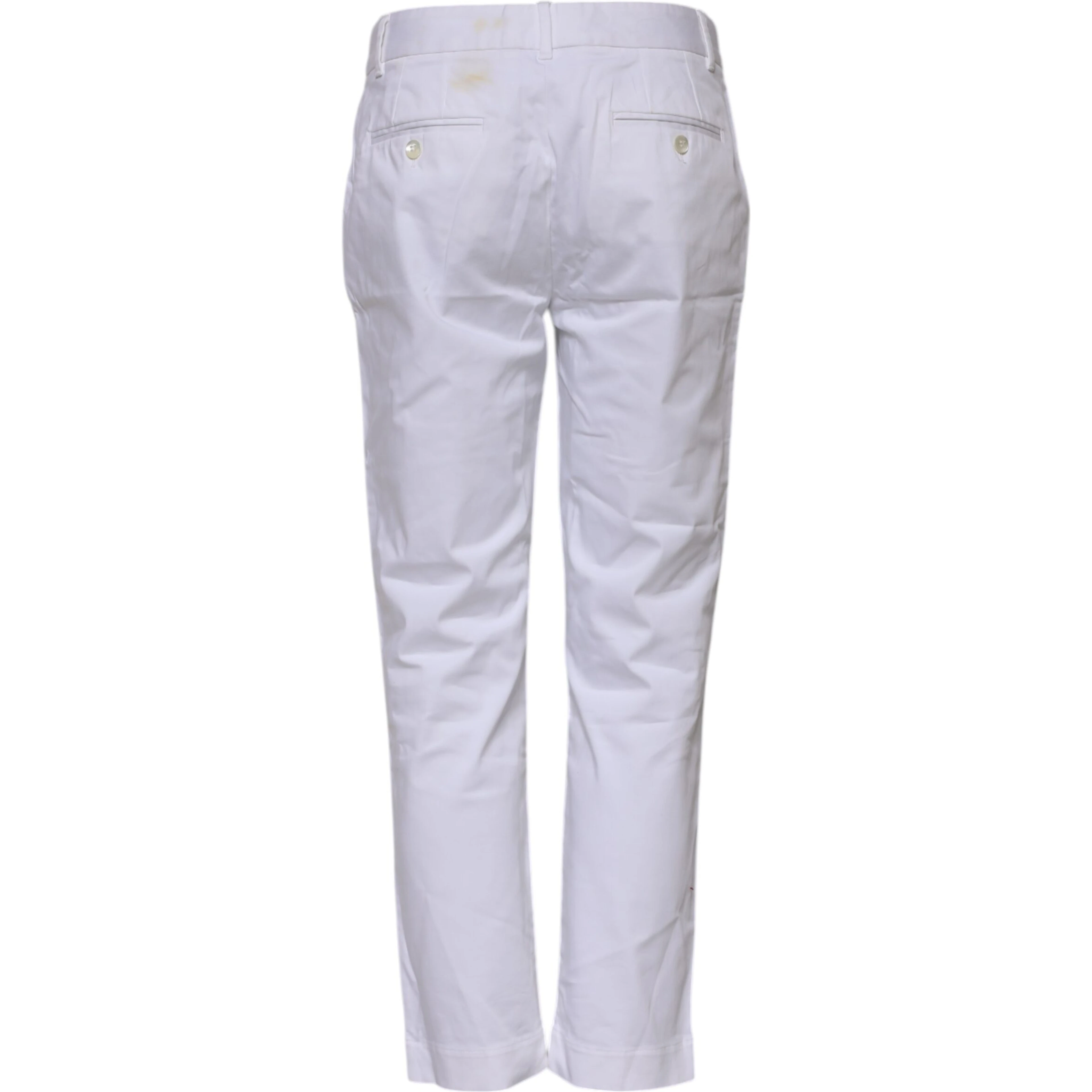 White Cotton Stretch Mid Waist Jeans